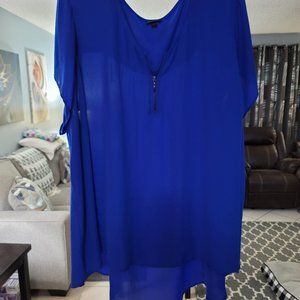 Torrid Blue Georgette Pullover Blouse Size 5